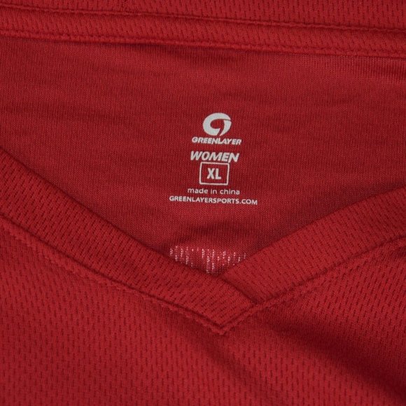 EUC Green Layer Solid Red Graphic Tee 2015 Biggest Loser Size XL  S1-8372 - Picture 4 of 7